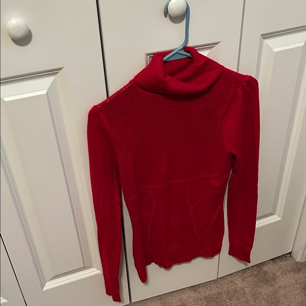 Arden B Vibrant Red Cowl Neck Sweater
